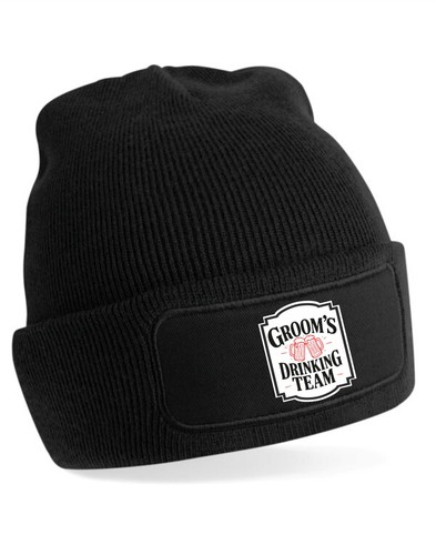 Groom drinking team beanie - groom's,